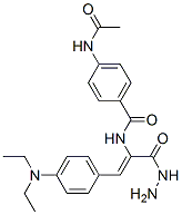 4-acetamido-N-[(Z)-2-(4-diethylaminophenyl)-1-(hydrazinecarbonyl)ethen yl]benzamide Struktur