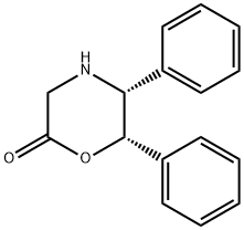 (5R,6S)-5,6-Diphenyl-2-morpholinone Struktur