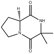 Pyrrolo[1,2-a]pyrazine-1,4-dione, hexahydro-3,3-dimethyl-, (S)- (9CI) Struktur