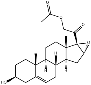 16,17-EPOXY-21-ACETOXYPREGNENOLONE Struktur