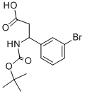 3-(3-BROMO-PHENYL)-3-TERT-BUTOXYCARBONYLAMINO-PROPIONIC ACID Struktur