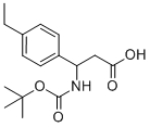 3-TERT-BUTOXYCARBONYLAMINO-3-(4-ETHYL-PHENYL)-PROPIONIC ACID Struktur