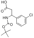 3-TERT-BUTOXYCARBONYLAMINO-3-(3-CHLORO-PHENYL)-PROPIONIC ACID Struktur