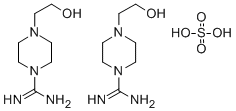 4-(2-HYDROXYETHYL)-PIPERAZINE-1-CARBOXAMIDINE HEMISULFATE Struktur