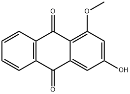 1-Methoxy-3-hydroxy-9,10-anthracenedione Struktur