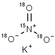 POTASSIUM NITRATE-15N-18O3  98+ ATOM % Struktur