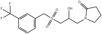 1-(2-hydroxy-3-{[3-(trifluoromethyl)benzyl]sulfonyl}propyl)-2-pyrrolidinone Struktur