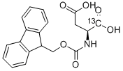 L-Aspartic  acid-1-13C,  N-Fmoc  derivative,  N-(9-Fluorenylmethoxycarbonyl)-L-aspartic  acid-1-13C Struktur