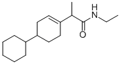 Propanamide, 2-(4-cyclohexyl-1-cyclohexen-1-yl)-N-ethyl- Struktur