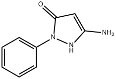 3-amino-1-phenyl-4,5-dihydropyrazolin-5-one  Struktur