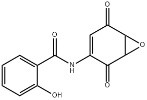 N-{2,5-dioxo-7-oxabicyclo[4.1.0]hept-3-en-3-yl}-2-hydroxybenzaMide Struktur