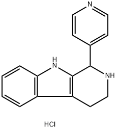 1H-Pyrido(3,4-b)indole, 2,3,4,9-tetrahydro-1-(4-pyridinyl)-, monohydro chloride Struktur