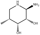 3,4-Piperidinediol,2-amino-5-methyl-,(2R,3S,4R,5R)-(9CI) Struktur