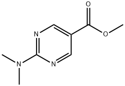 5-Pyrimidinecarboxylic acid, 2-(dimethylamino)-, methyl ester (9CI) Struktur