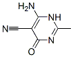 5-Pyrimidinecarbonitrile, 6-amino-1,4-dihydro-2-methyl-4-oxo- (9CI) Struktur