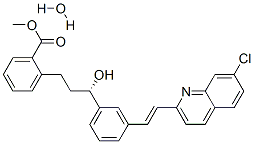 METHYL 2-((3S)-3-{3-[(E)-2-(7-CHLOROQUINOLIN-2-YL)VINYL]PHENYL}-3-HYDROXYPROPYL)BENZOATE HYDRATE Struktur