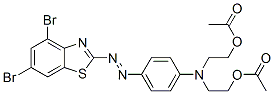 2-[4-[N,N-Bis(2-acetoxyethyl)amino]phenylazo]-4,6-dibromobenzothiazole Struktur