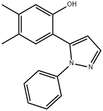 5-(4,5-DIMETHYL-2-HYDROXYPHENYL)-1-PHENYLPYRAZOLE Struktur