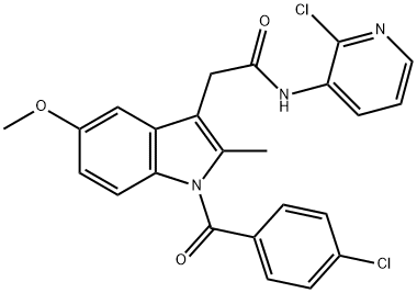 N-(2-chloropyridin-3-yl)-[1-p-chlorobenzoyl-5-methoxy-
2-methylindole]-3-acetamide Struktur