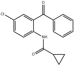 2-CYCLOPROPYL FORMAMIDOIMIDAZOLE-5-CHLORO BENZOPHENONE Struktur