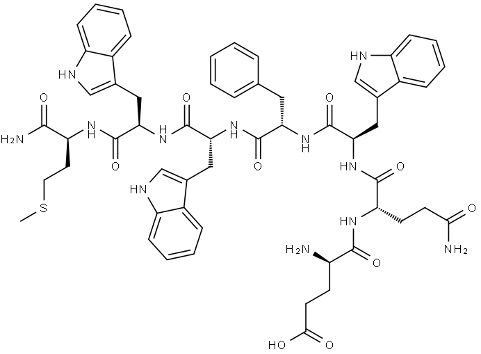 (D-GLU5,D-TRP7,9,10)-SUBSTANCE P (5-11) Struktur