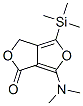 1H,3H-Furo[3,4-c]furan-1-one,  6-(dimethylamino)-4-(trimethylsilyl)- Struktur