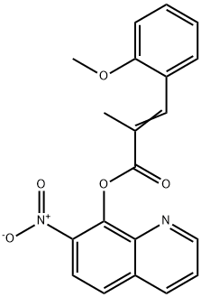 2-(2-Methoxybenzylidene)propanoic acid 7-nitro-8-quinolyl ester Struktur