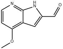 1H-Pyrrolo[2,3-b]pyridine-2-carboxaldehyde, 4-methoxy- Struktur