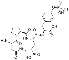 H-ASN-PRO-GLU-TYR(PO3H2)-OH 結構式