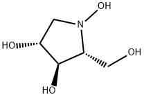 3,4-Pyrrolidinediol, 1-hydroxy-2-(hydroxymethyl)-, (2R,3R,4R)- (9CI) Struktur