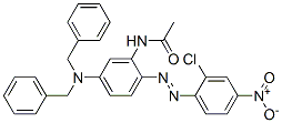 N-[5-[Bis(phenylmethyl)amino]-2-[(2-chloro-4-nitrophenyl)azo]phenyl]acetamide Struktur