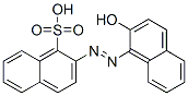 2-[(2-hydroxy-1-naphthyl)azo]naphthalenesulphonic acid Struktur