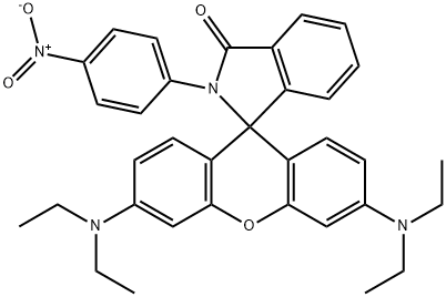 3',6'-BIS(DIETHYLAMINO)-2-(4-NITROPHENYL)SPIRO[ISOINDOLE-1,9'-XANTHENE]-3-ONE Struktur