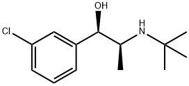 (R*,S*)-2-(T-BUTYLAMINO)1-(3-CHLOROPHENYL) PROPANOL Struktur