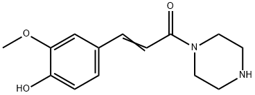 1-[3-(4-HYDROXY-3-METHOXYPHENYL)-OXO-2-PROPENYL]-PIPERAZINE Struktur