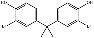 2-bromo-4-[2-(3-bromo-4-hydroxy-phenyl)propan-2-yl]phenol Struktur