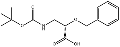 2-BENZYLOXY-3-TERT-BUTOXYCARBONYLAMINO-PROPIONIC ACID Struktur