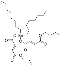 butyl 6,6-dioctyl-4,8,11-trioxo-5,7,12-trioxa-6-stannahexadeca-2,9-dienoate Struktur