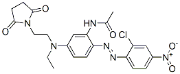 N-[2-[(2-Chloro-4-nitrophenyl)azo]-5-[[2-(2,5-dioxo-1-pyrrolidinyl)ethyl]ethylamino]phenyl]acetamide Struktur