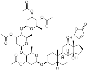 Digoxin, teraacetate Struktur