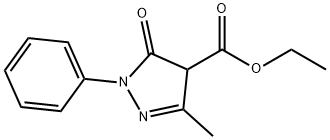 3-Methyl-5-oxo-1-phenyl-2-pyrazoline-4-carboxylic acid ethyl ester Struktur