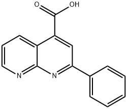 1,8-Naphthyridine-4-carboxylic acid, 2-phenyl- Struktur