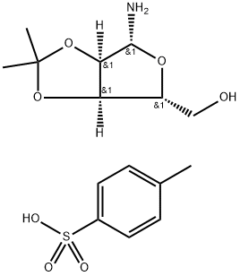 2,3-O-ISOPROPYLIDENE-BETA-D-RIBOFURANOSYLAMINE P-TOLUENESULFONATE SALT Struktur