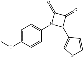 1-(4-METHOXYPHENYL)-4-(3-THIENYL)-2,3-AZETIDINEDIONE Struktur