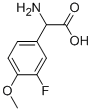 AMINO-(3-FLUORO-4-METHOXY-PHENYL)-ACETIC ACID Struktur