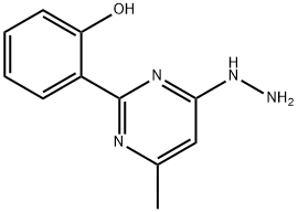 4-HYDRAZINO-2-(2-HYDROXYPHENYL)-6-METHYLPYRIMIDINE Struktur