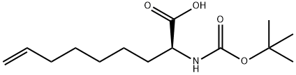 8-Nonenoic acid, 2-[[(1,1-dimethylethoxy)carbonyl]amino]-, (2S)- Struktur