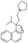 alpha-Isopropyl-alpha-(2-pyrrolidinoethyl)-1-naphthaleneacetaldehyde Struktur