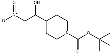 1-Boc-4-(1-hydroxy-2-nitroethyl)piperidine Struktur