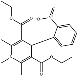 diethyl 1,2,6-trimethyl-4-(2-nitrophenyl)-4H-pyridine-3,5-dicarboxylat e Struktur